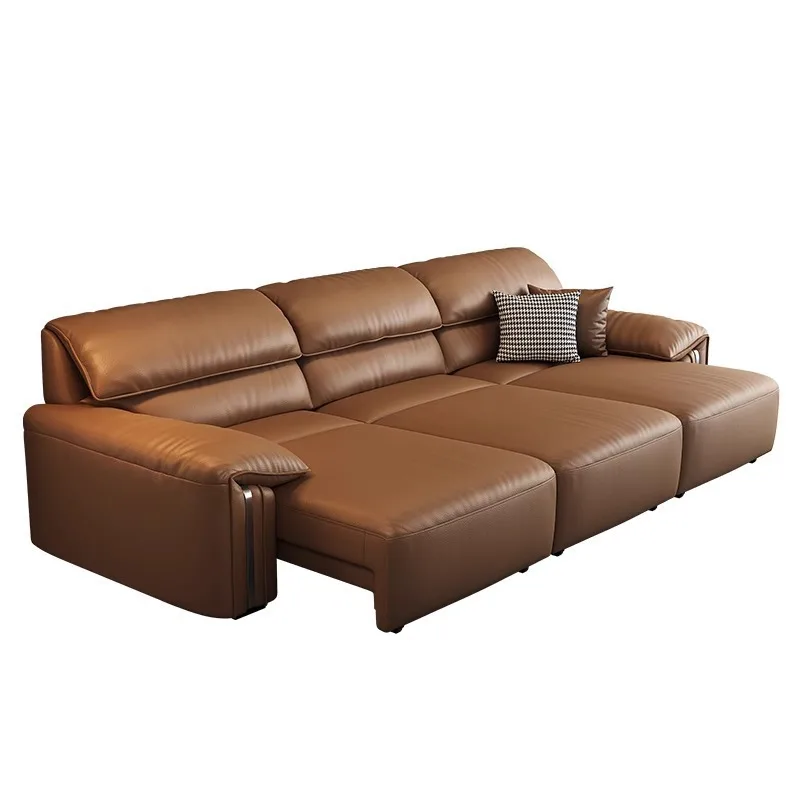 

Leather, sofa bed, smart, retractable, dual-use, living room, simple, modern, new
