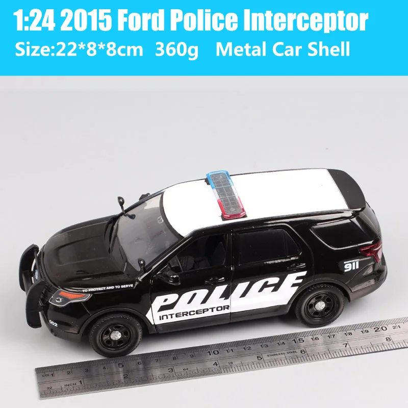 Motormaxx 1/24 Scale 2015 Ford Police Interceptor Utility Police Fire Marshal Highway Patrol Car Diecast Toy Vehicle Model Toy