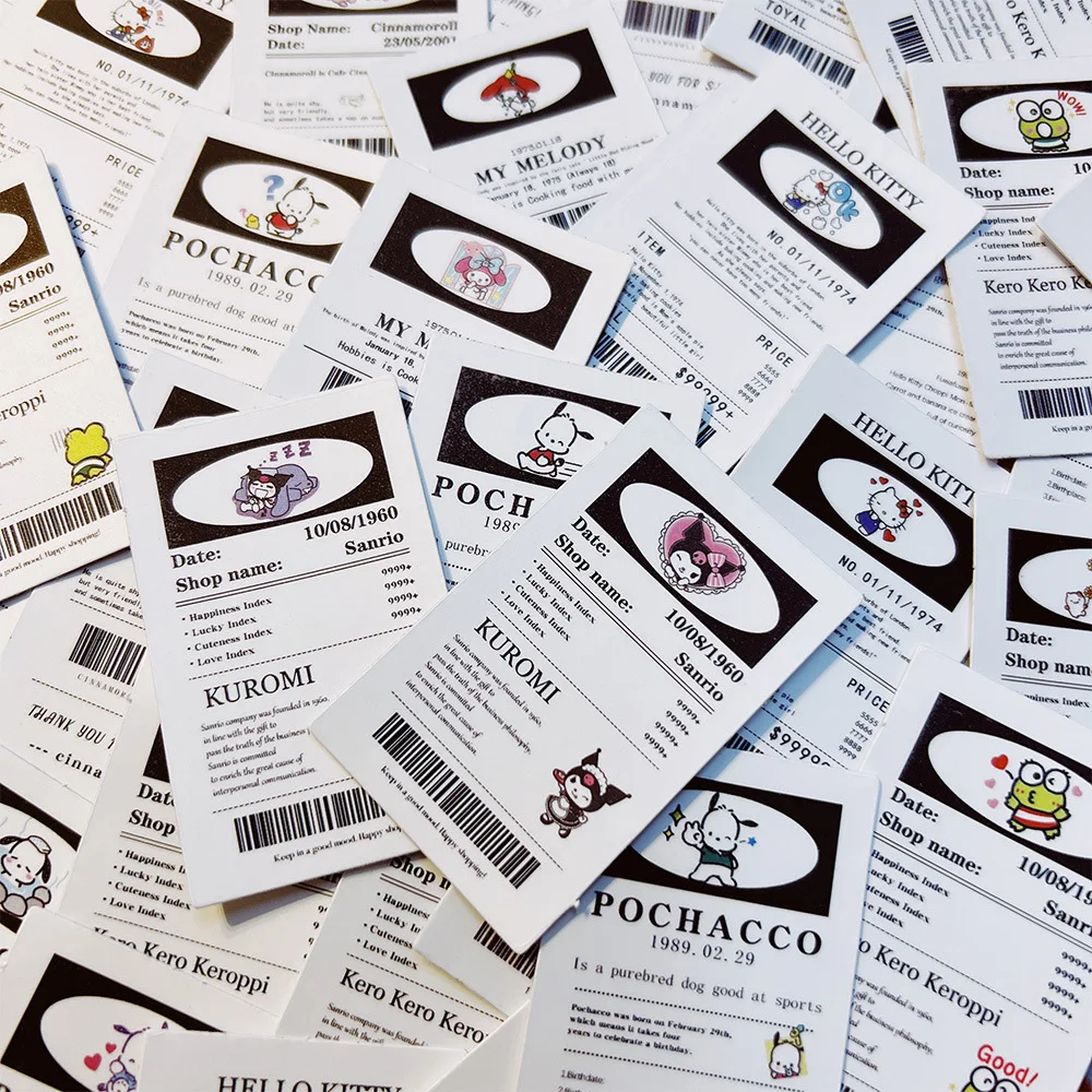 10/30/65pcs Kawaii Sanrio Poster Stickers Esthetische Cinnamoroll Hello Kitty Kuromi Cartoon Etiketten Decals Stickers voor kinderen Meisjes