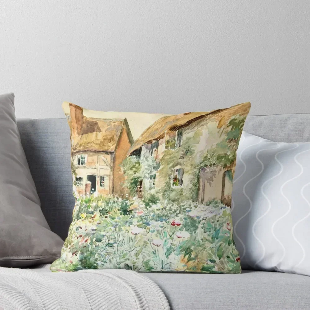 Cottage Garden, Warwick, England Throw Pillow Cushions For Decorative Sofa Decorative Sofa Cushion Pillow Case Christmas pillow