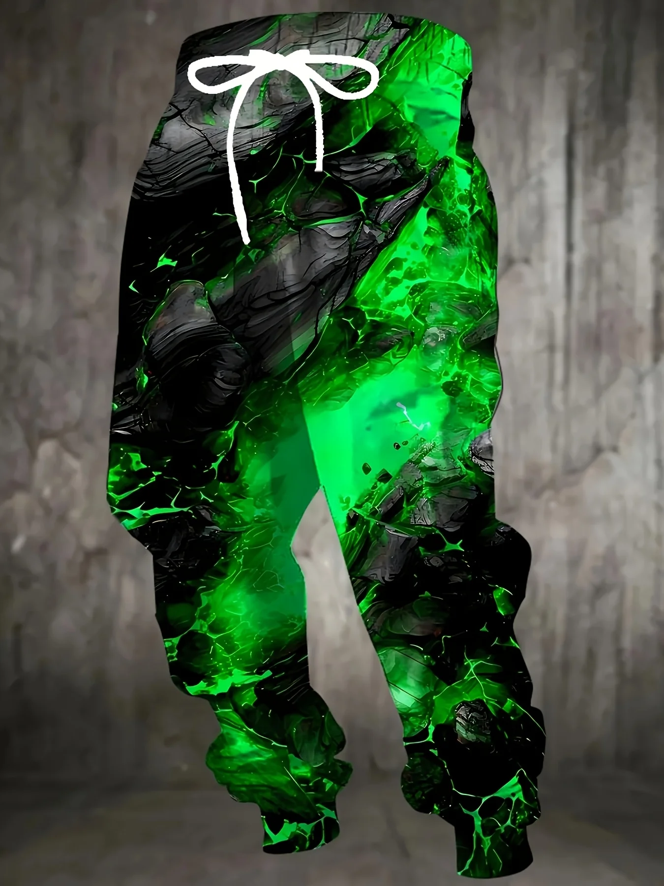 

Popular Men's Flame Sports Pants] Men's 3D Green Flame Printed Sports Pants Fashion Pants Suitable for Home Furnishings