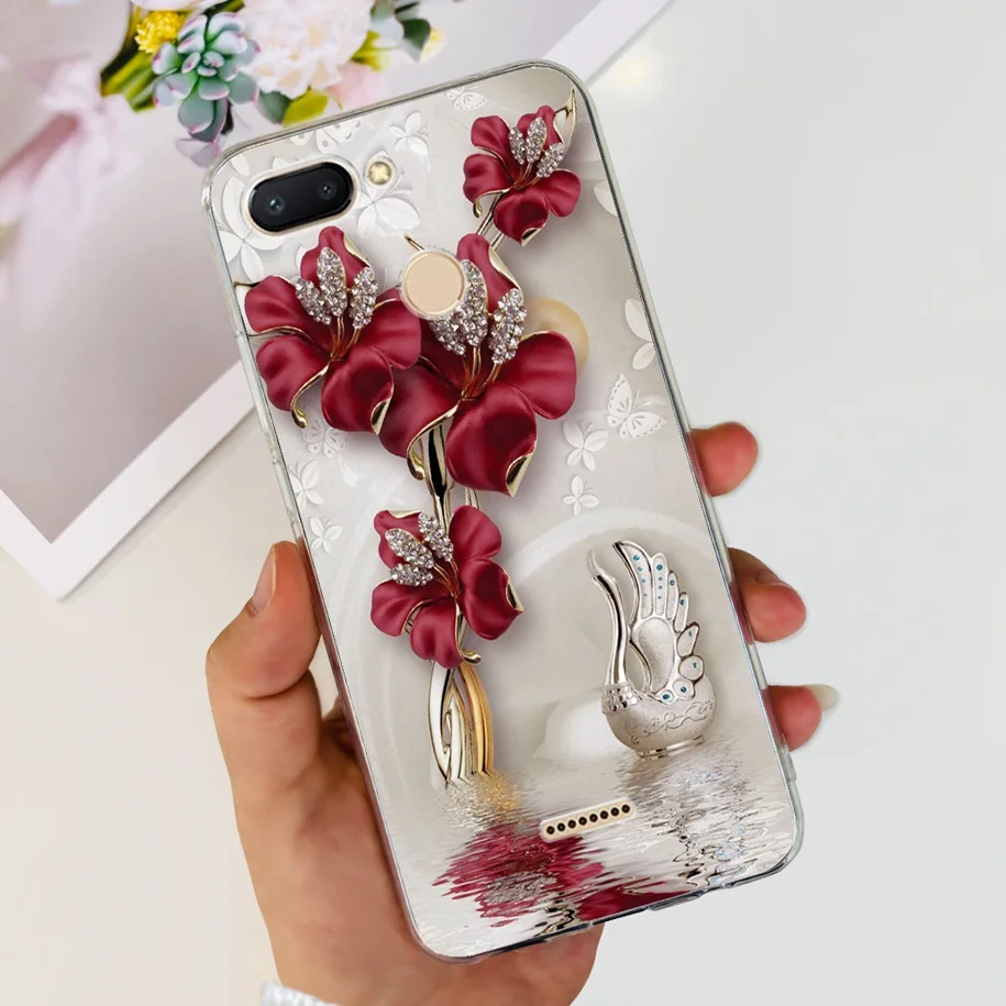 For Cover Xiaomi Redmi 6 Phone Case Fashion Marble Butterfly Soft Silicone Back Cover For Xiomi Redmi 6 6A Redmi6 Redmi6a Fundas
