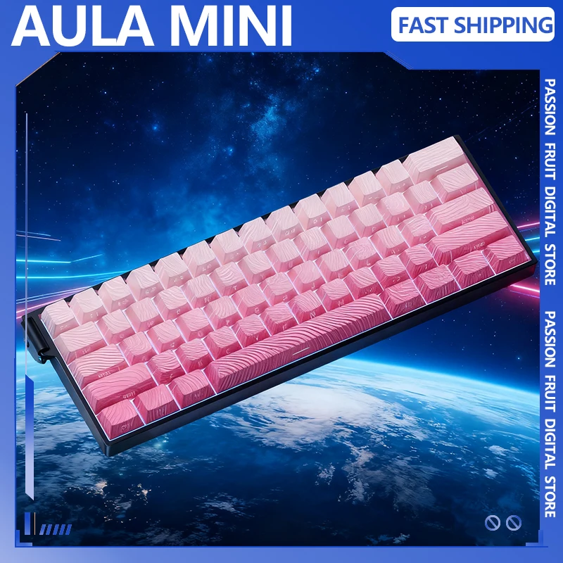 

AULA MINI 60HE Pro Series Magnetic Switch Keyboard Three-mode RGB RT0.01mm 8K Scan Rate 4000mAh Battery Life for E-sports Games