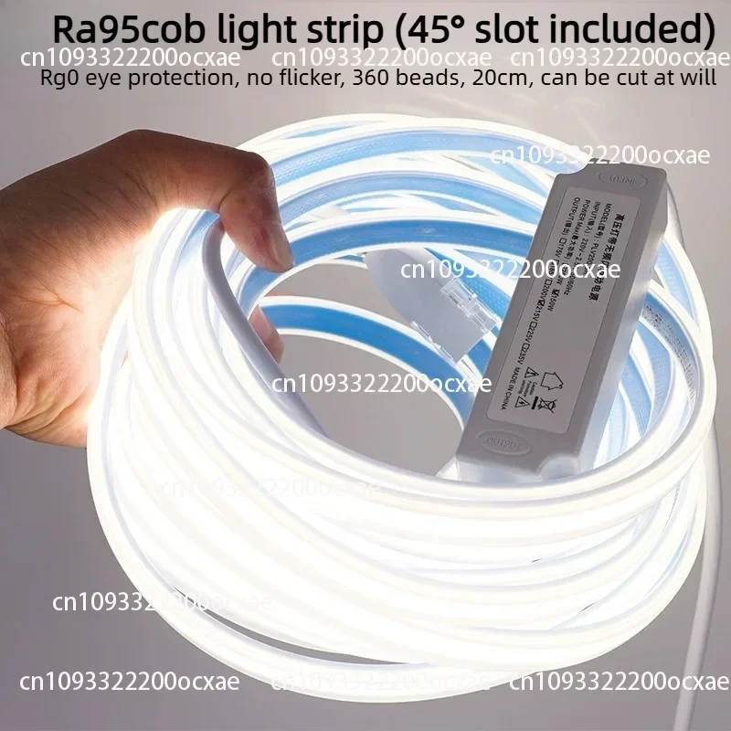 220V Household COB Light Strip Full Spectrum RA95 RG0 Eye Protection 360 Beads Driver Free Soft Stroboscopic Fill Light