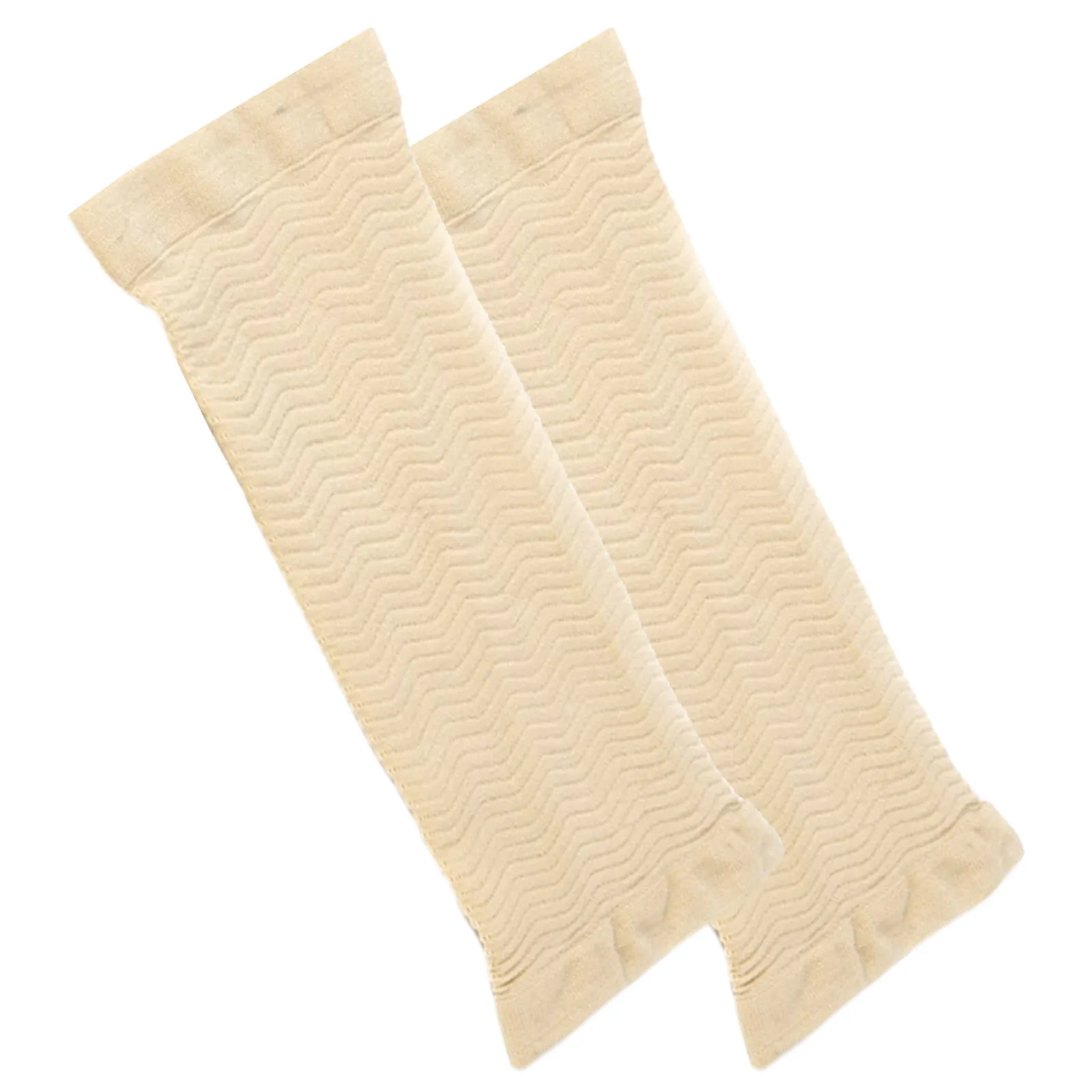 Skin Color Arm Slimming Shaper Band Massage Sleeves Nylon Spandex Fit Fitness Arm Massager Workout Toning Compression Sleeves
