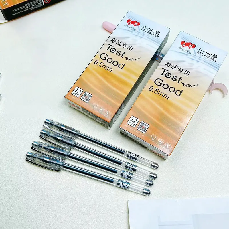 12 pcs/lot Gel Pen 0.5mm Marker Writing Stationery Fashion Style SGel Pen Set: Perfect For Students Exams Office