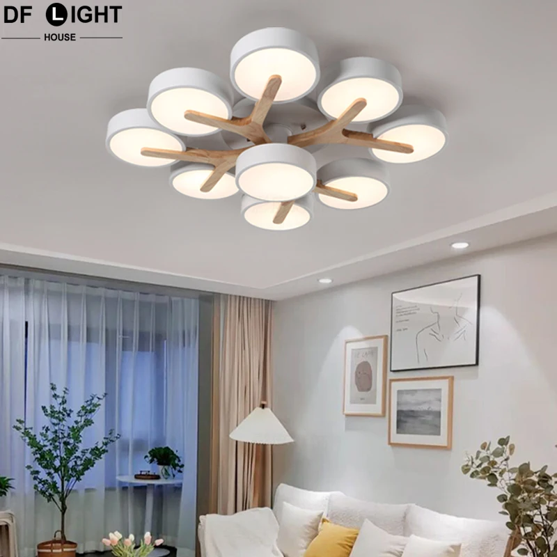 Modern ceiling chandelier bedroom led lights lamp living room ceiling lamp dining room wooden chandeliers kitchen ceiling lights