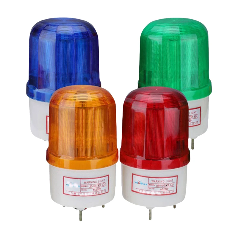 1 pièce clignotant alarme de sécurité 220V LTE-1101J 12V LED Signal stroboscopique avertissement Buzzer lampe indicateur sonore