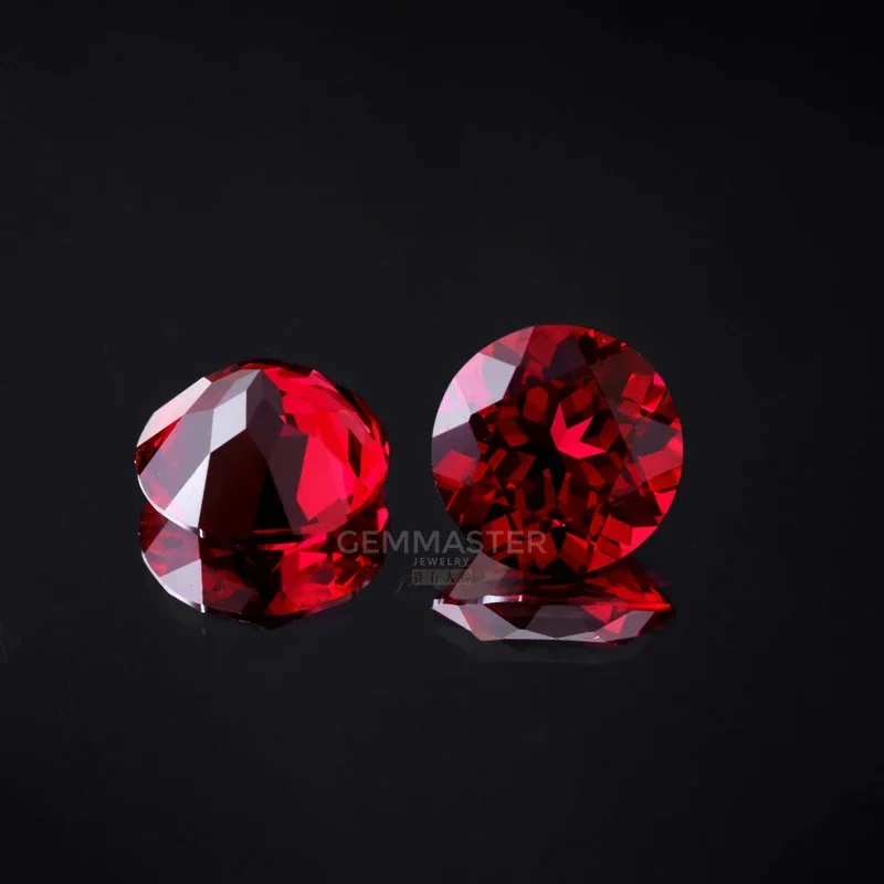

With certificate Round cut Pigeon Lab Grown Ruby blood red loose Rubi VVS VS Custom jewelry