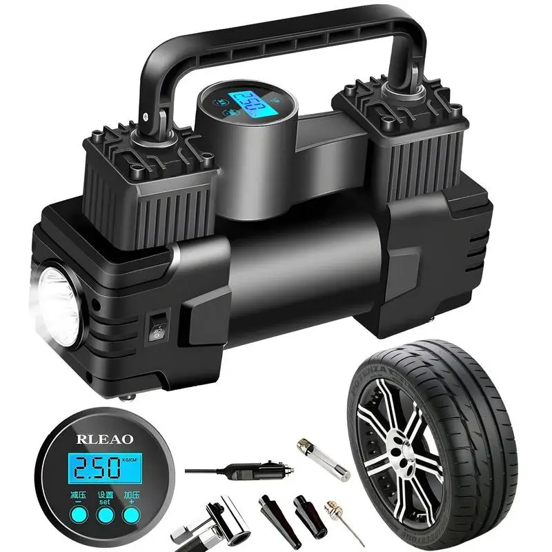 

12V Digital Tire Pump with LED Light Car Automobile Air Compressor Auto Tyre Inflator Tyre Pump Car Accessories for Moto Bike