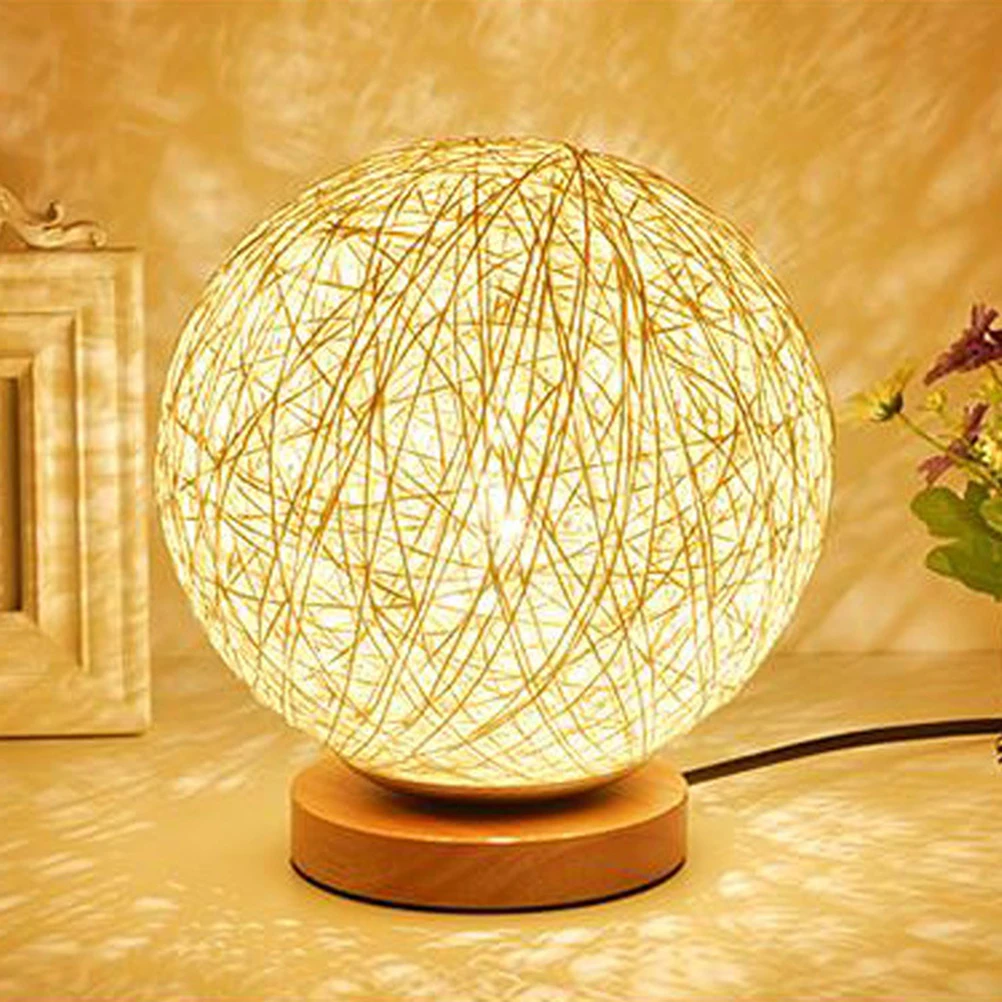 

Dimmable Lamp 20cm Fairy Lights Rattan Ball USB Warm Atmosphere Bedroom Living Room Night Light Small Lamps