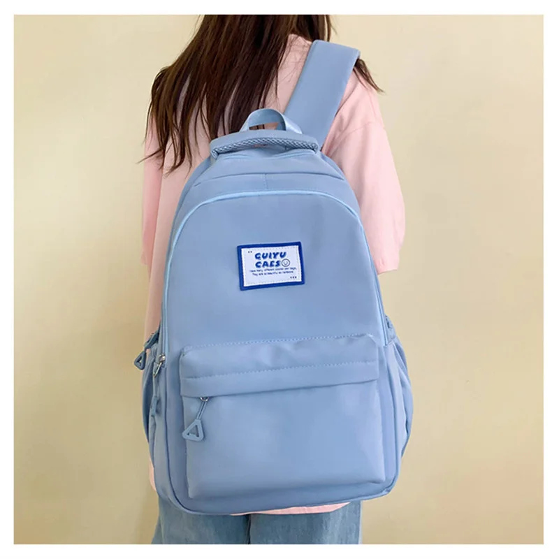 

casual simple white backpack for women ultra light travel sports female school notebook