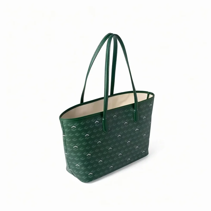 Monogram Tote Bag Large Capacity Front Pocket 2-in-1 Women's Work Commuter Shoulder Purse