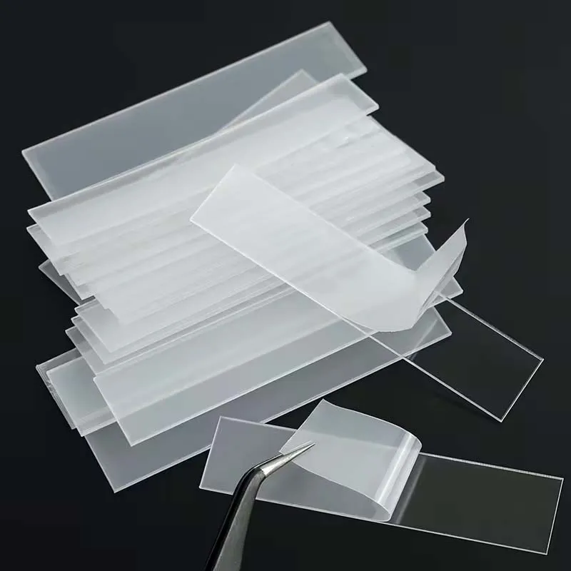 50個/セット 付け爪 ネイルアート ディスプレイスタンド 透明 練習用 アクリル ジェルポリッシュ ホルダー ストリップ マニキュア 展示ツール