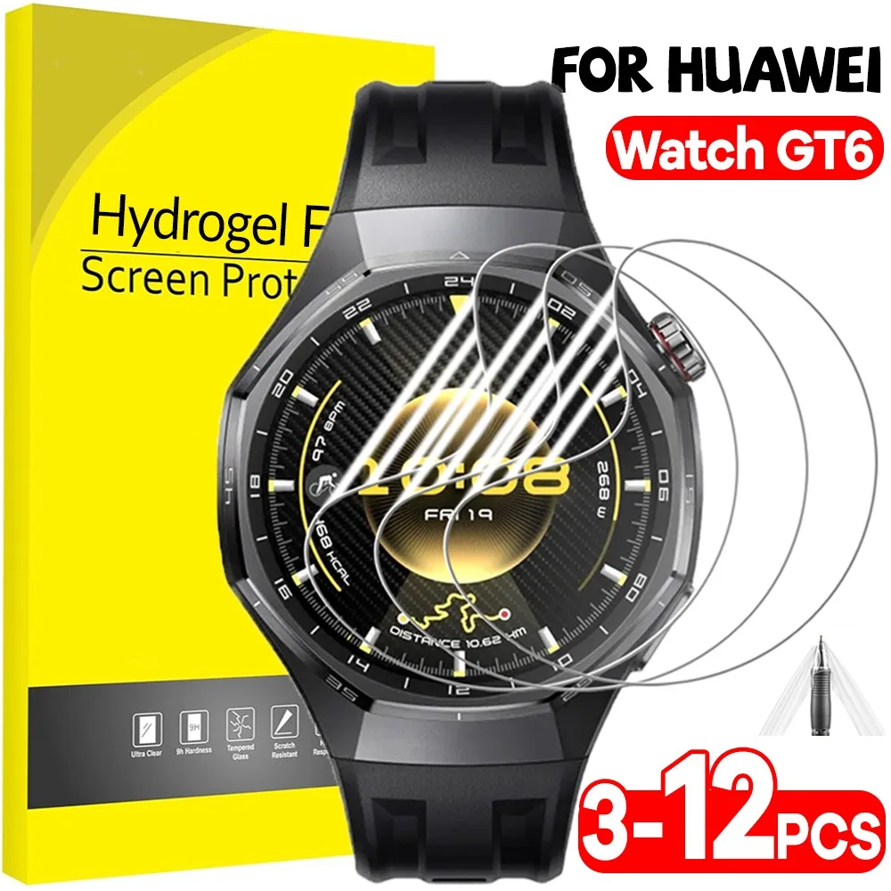 3-12pcs for Huawei Watch GT6 41mm 46mm GT6 Pro Screen Protector Hydrogel Film Anti-Scratch Film Soft Full Cover Protective Films
