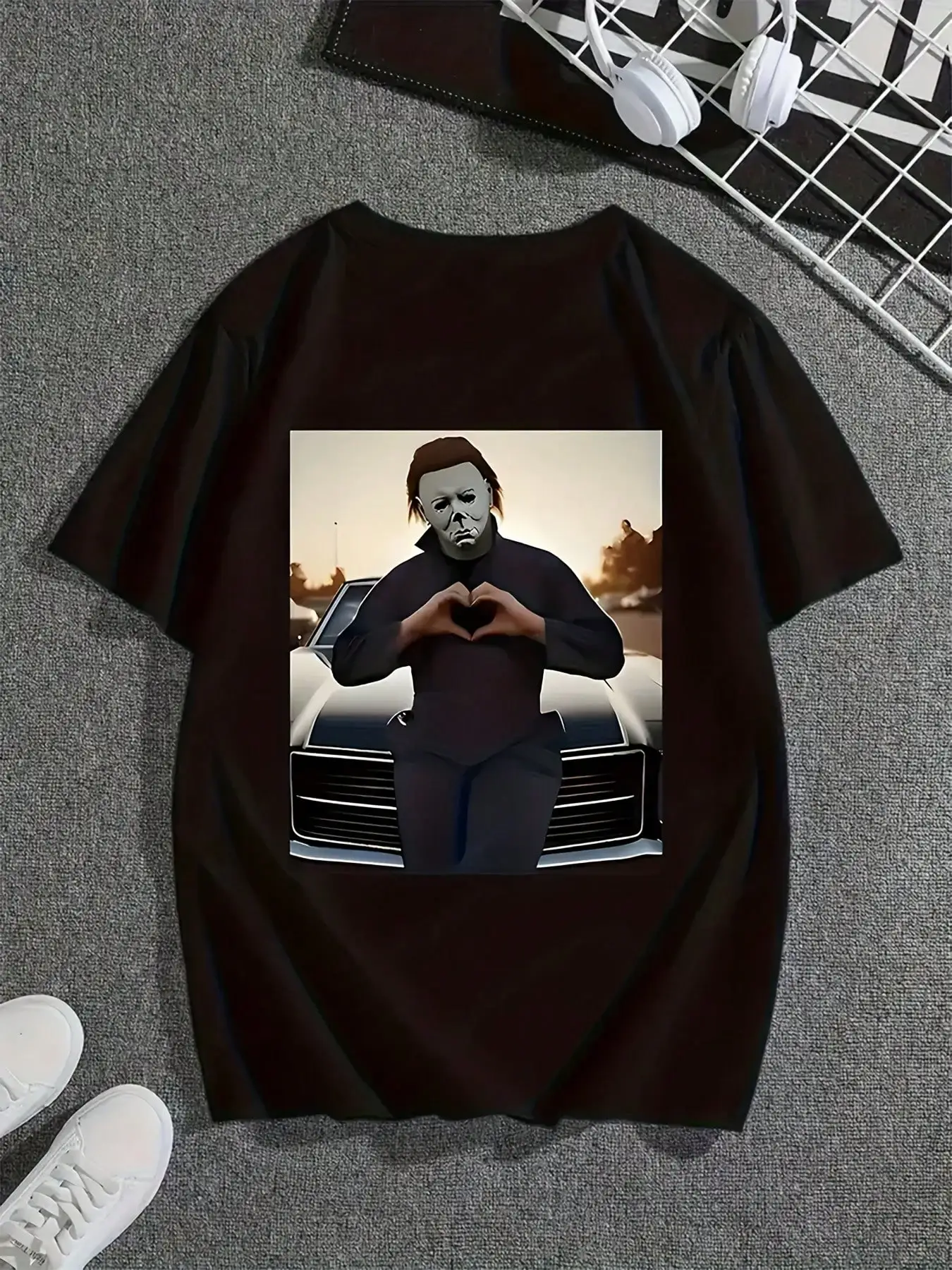 

Men's Jason Voorhees Horror Movie Graphic T-Shirt - Casual Round Neck Short Sleeve Top