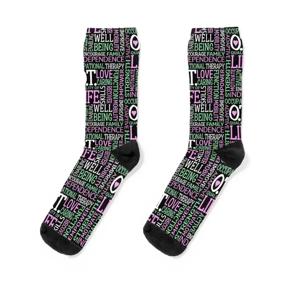 OT Occupational Therapy Occupational Therapist Gift Socks hockey with print Women's Socks Men's