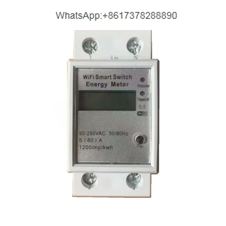 Doodle Smart WIFI Remote Prepaid Single Phase 2P Rail Type Household Energy Meter LCD Display