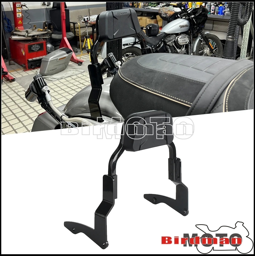 

Bagger Passenger Backrests Low profile Fixed Sissy Bar Kit For Harley Touring Road King Road Electra Street Glide ST CVO 14-2024