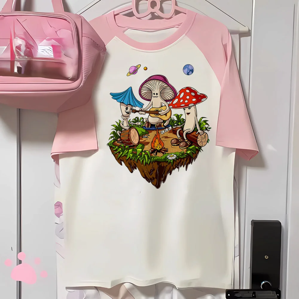 Psychedelic Alien Magic Tee women elegant top girl Japanese clothes