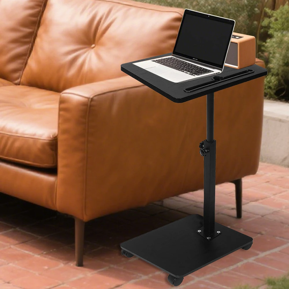 Laptop Desk Adjustable Medical Home Bed Food Tray Table 360° Rotatable Sofa Tray Table Home Office Rolling Cart Overbed Bedside