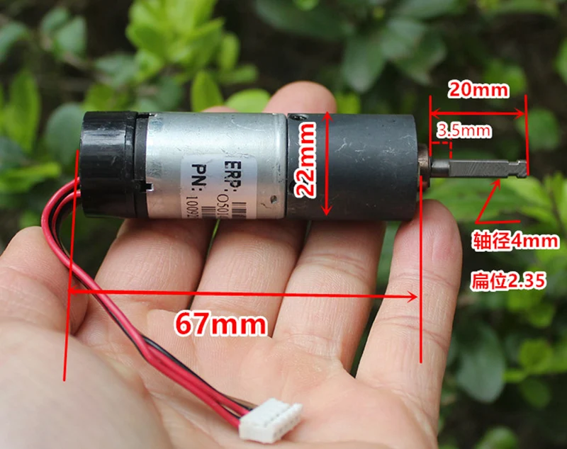 Micro 22mm Planetary Gearbox Gear Motor DC5V-12V 86RPM Slow Speed High Torque Full Metal Reduction Motor Hall Sensor Signal