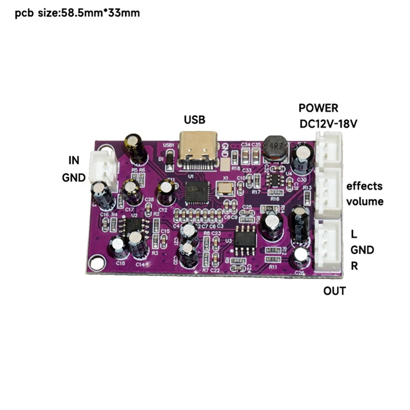 DSP Digital Reverb Module Computer Tuning Sound Effects Mixing Console Sound Reverb Board Modification Effector Module