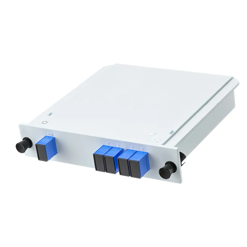 فاصل الألياف الضوئية FTTH PLC صندوق الفاصل 1-2 1-4 1-8 1-16 SC UPC كاسيت المكونات في نوع مستو الدليل الموجي البصري