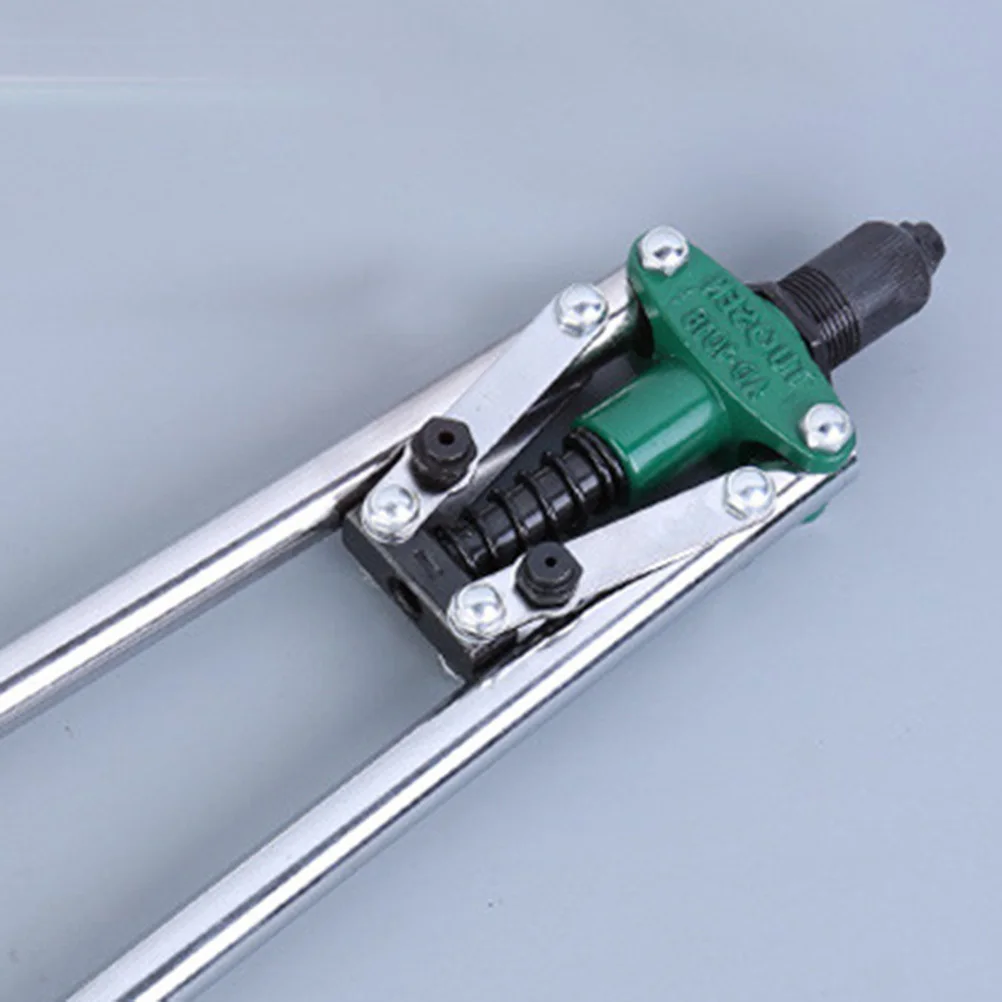 1Pcs Riveter Tool Professional Double Hand Manual Rivet Machine 17 Inch Fast Efficient Quiet Use for 32mm 42mm 48mm Nails Drill