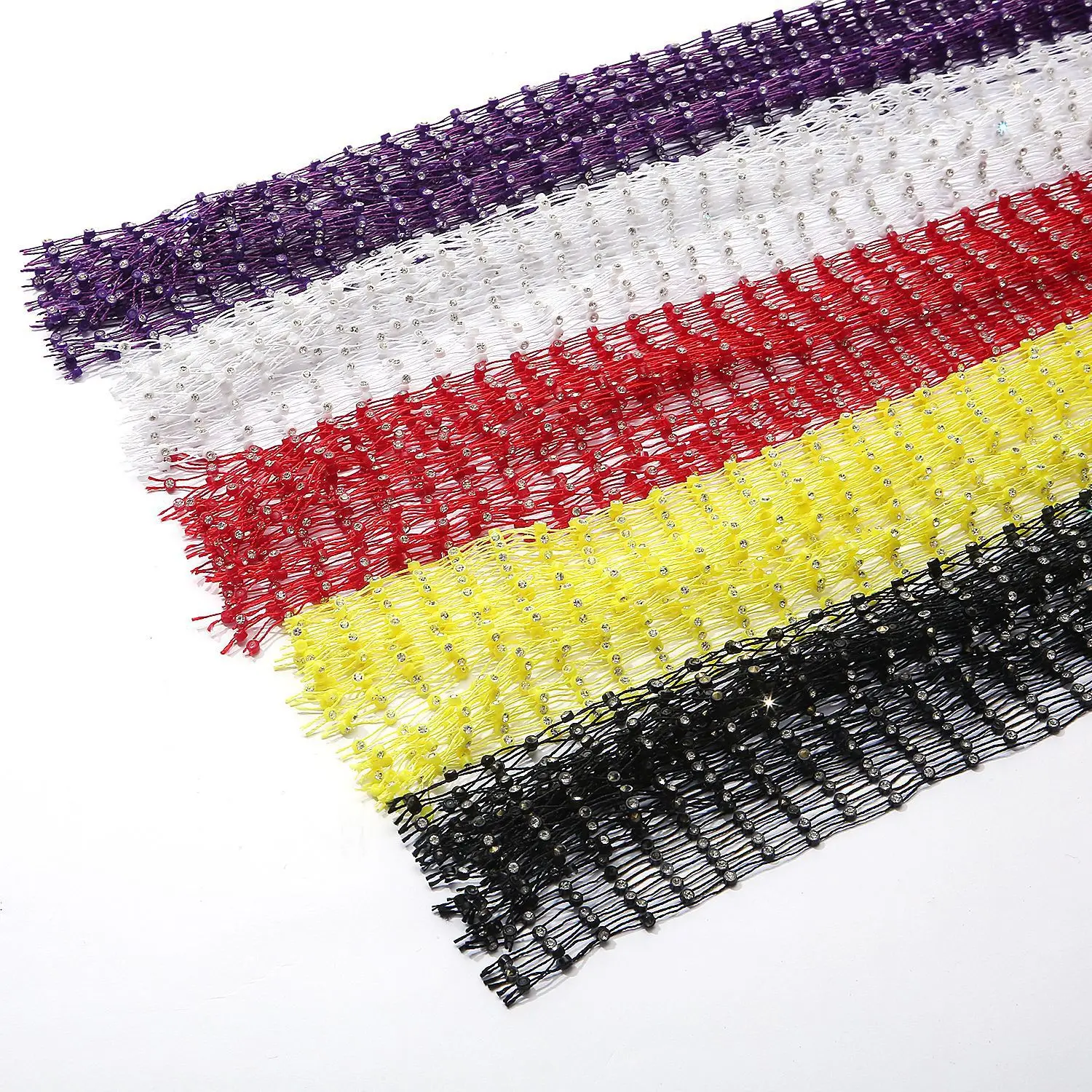 Crystal Rhinestone Trim Fish Net, Elastic Stretchable, 3mm Drill, DIY Clothing Accessories, 36*37 Rows