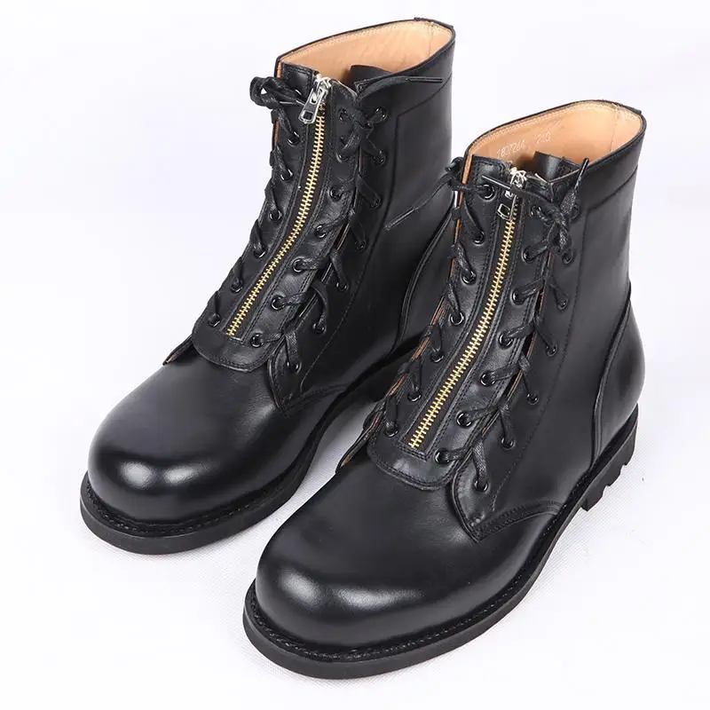 Men Boots Goodyear-Welding Handmade Real Leather Platform Boots High Cut Leather for Flying Boots with Cowhide on The Top Layer