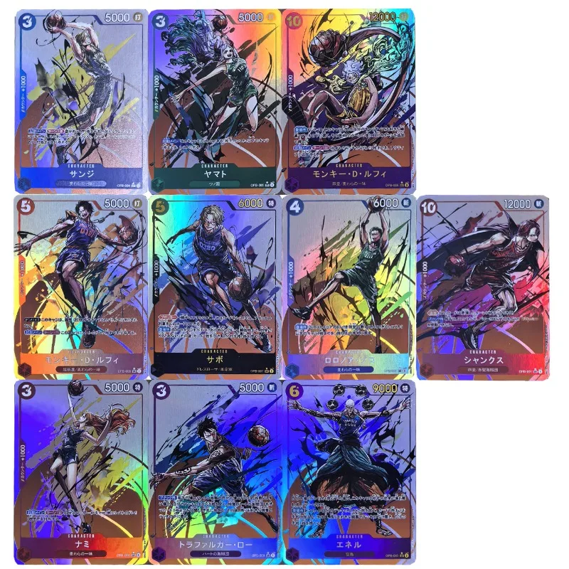One Piece Basketball Games Vinsmoke Sanji Enel Diy Folding Flash Card Roronoa Zoro Luffy Nika Opcg Game Collection Card Toy Gift