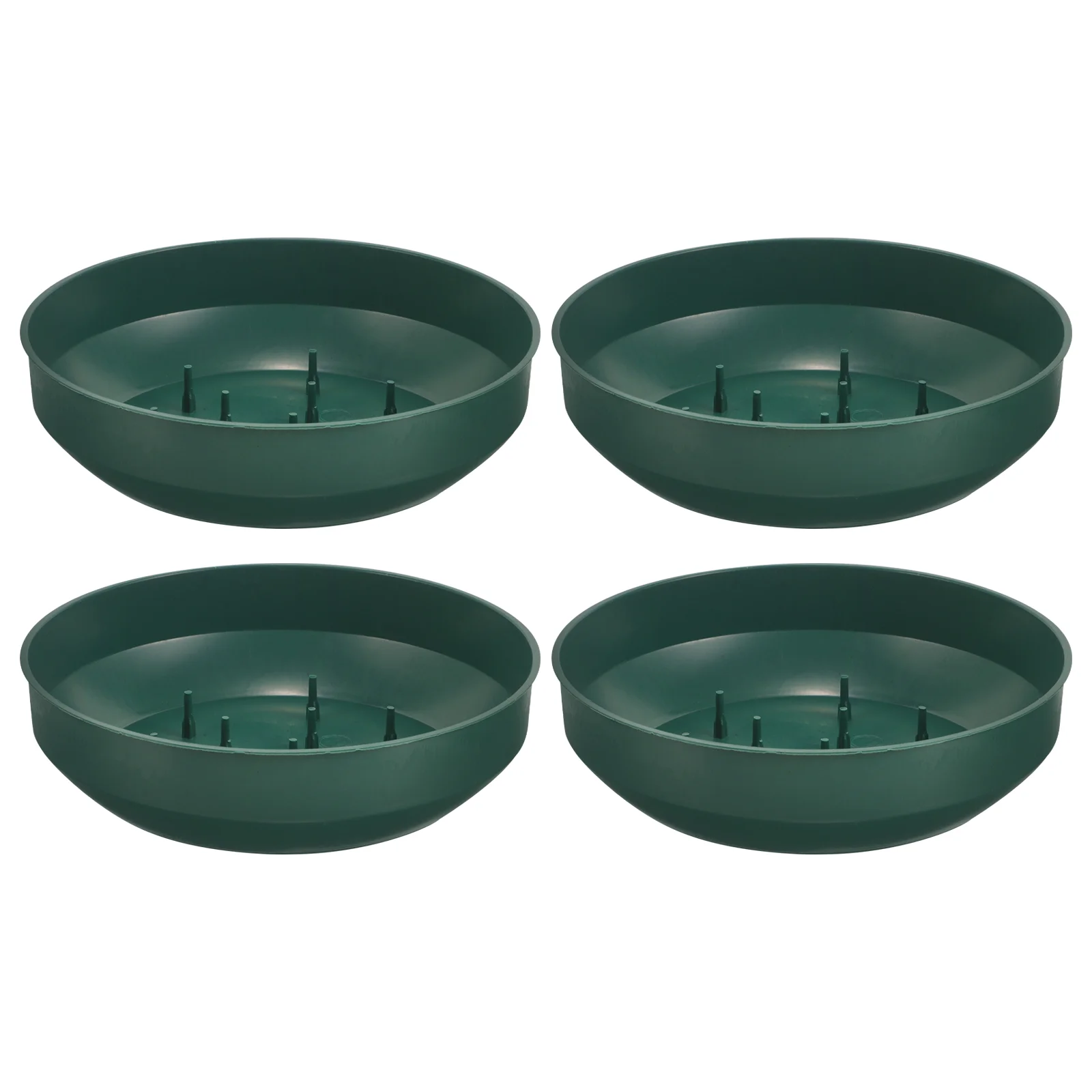 4 Pcs Garland Flower Mud Tray Dry Floral Blocks Shop Supplies Frame Securing Green Arrangement Holder Soil Basket Fixer