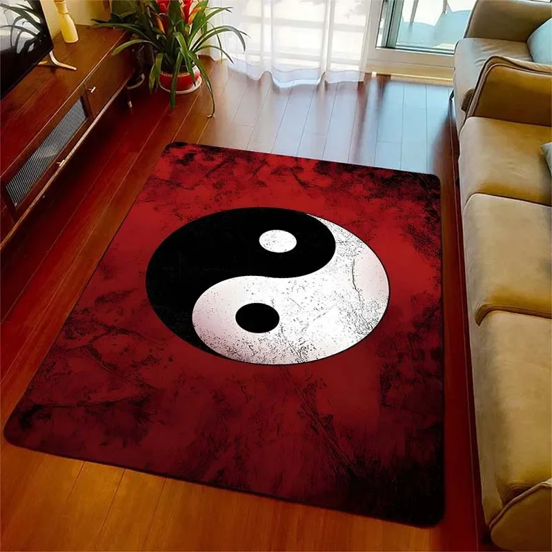 15 Size Taoism Yin Yang Art Pattern Rug Carpets for Bedroom Living Room Sofa Mat Creative Door Mat Cloakroom Home Decor Area Rug