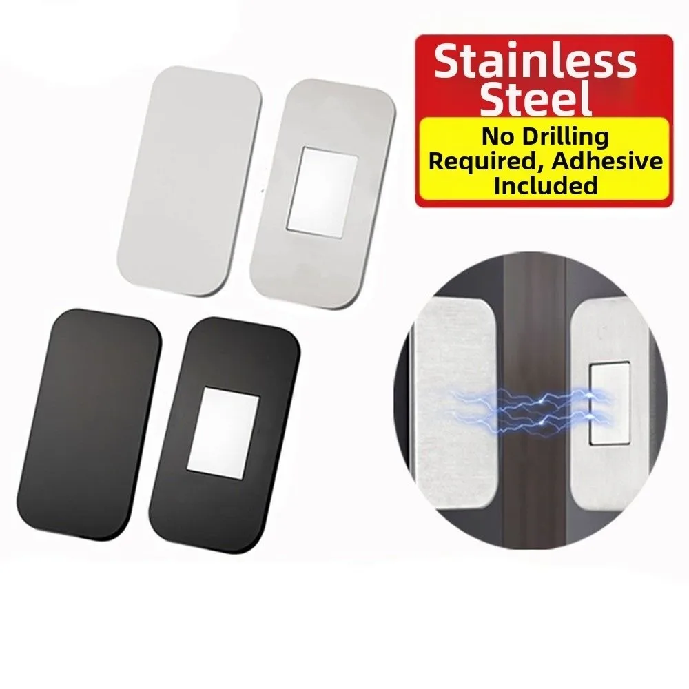 

6Pcs/set Strong Magnetic Door Closer Self-adhesive Punch-free Door Attraction Patch Invisible Design Ultra-thin Cabinet Catch