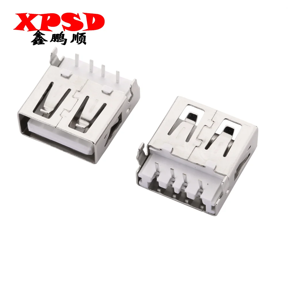 

10PCS USB AF TYPE FEMALE SOCKET 90 degree USB plug socket Sink plate broken plate type edgeless flat connector