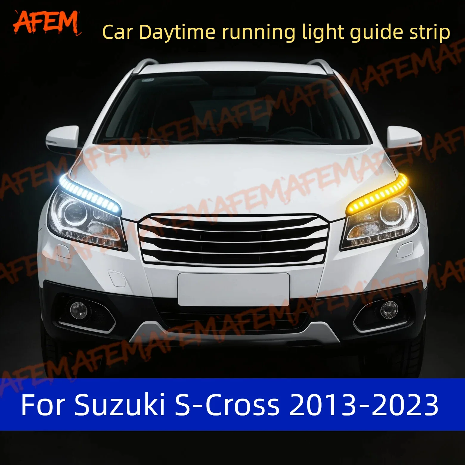 

2Pcs 12V Led Guide Strip Headlight For Car Daytime Running Lights Turn Signal DRL Car Modification For Suzuki S-Cross 2013-2023