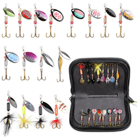 5/10/16Pcs Spinner Fishing Lures Spinner bait Spoon Lures with Feather Treble Hooks for Pike Trout Salmon Bass Spinner Lure
