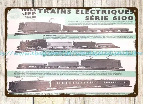 1960s Model Trains JEP Toy railway railroad metal tin sign art inspiration