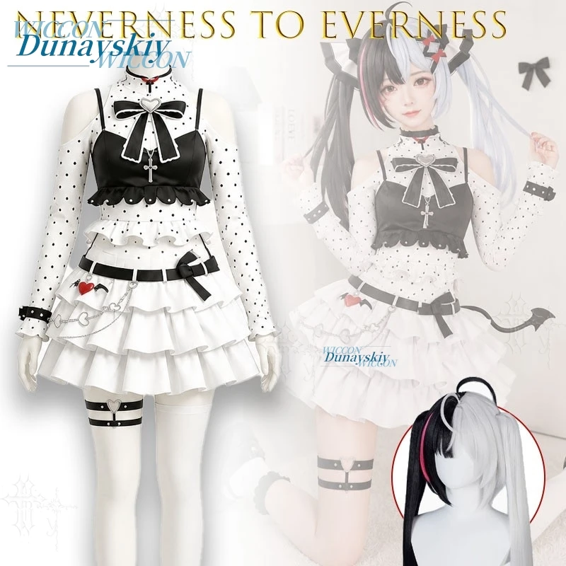Neverness To Everness  Requiem Black And White Nurser Rhym Traditional Chinese StyleStreet Y2K Fashion Dress Outfit Women Lolita - view 2