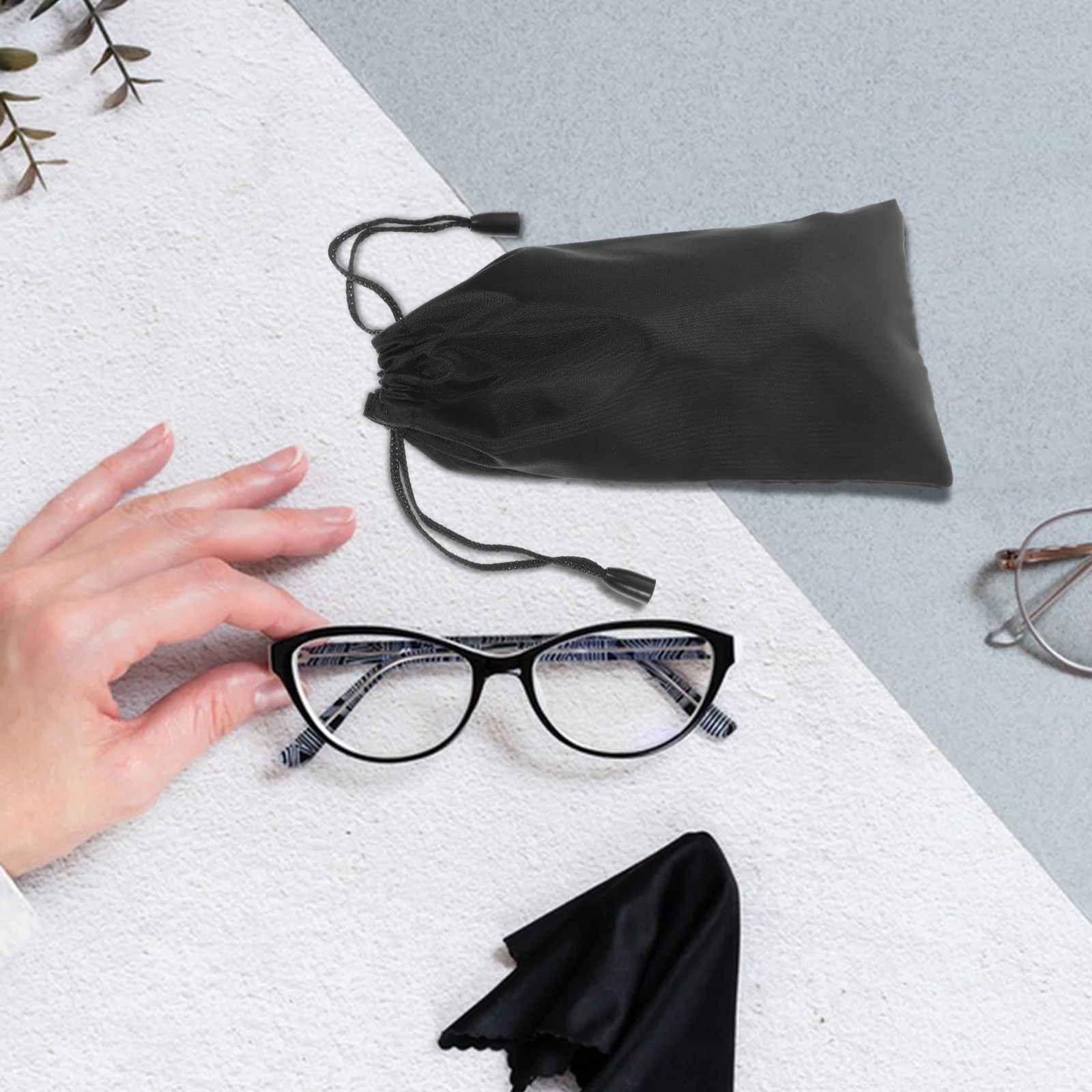 

10Pcs Sunglasses Pouch Drawstring Soft Eyeglass Case Anti Scratch Cloth Bag for Travel Outdoor and Daily Protection