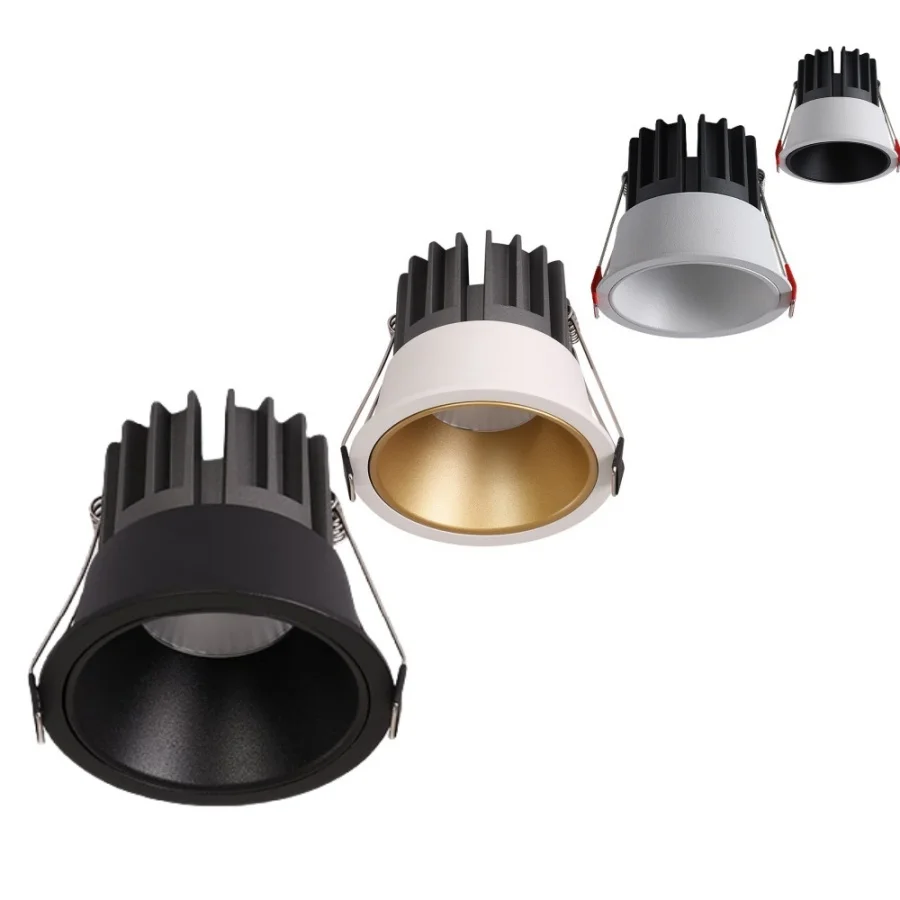 Recessed Ceiling Lamp Narrow Frame Anti-Glare Cob Spotlights Dimmable 5W7W10W15W18W20W Led Downlight AC85-265V Interior Lighting
