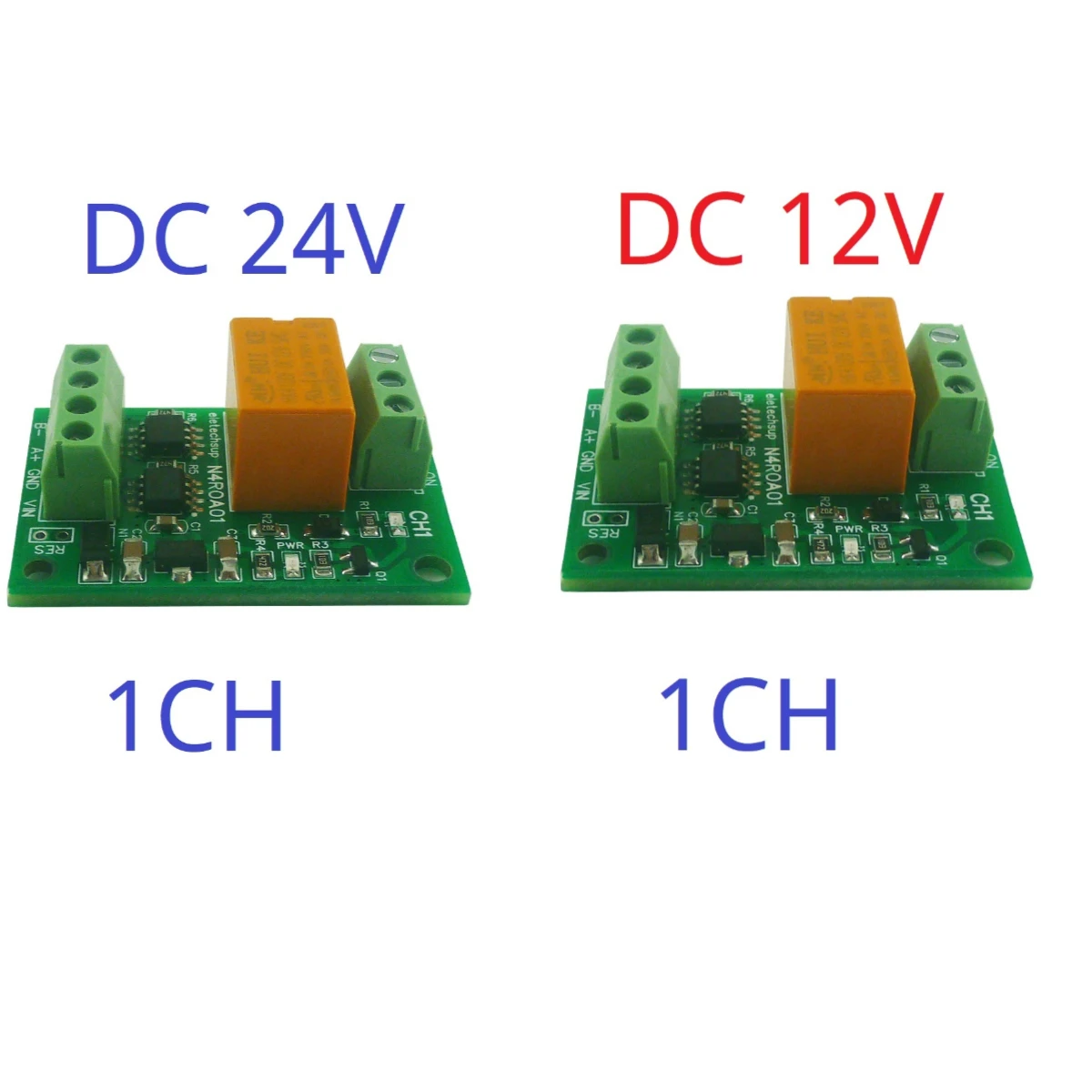 DC 12V 24V 1CH 3A Small Relay Board RS485 UART Serial Port Switch MODBUS RTU Command 01/03/05/06/15/16 Function Code Module