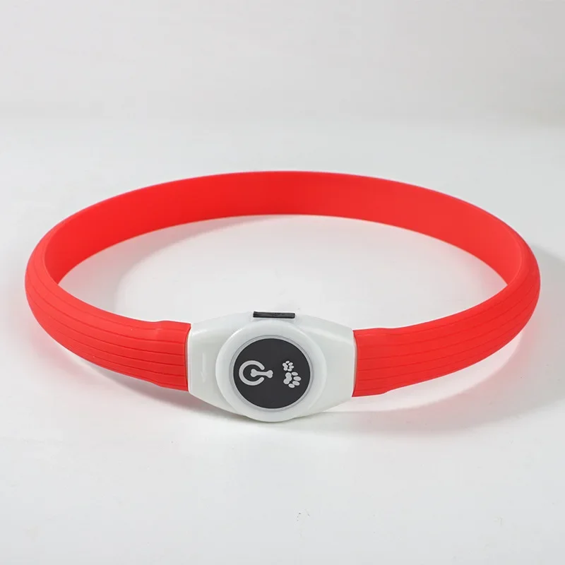 Neues LED-Leucht-Hundehalsband aus PVC, wasserdicht, für große, mittelgroße und kleine Hunde, USB-Licht, Nachtsicherheit, leuchtendes Haustierzubehör