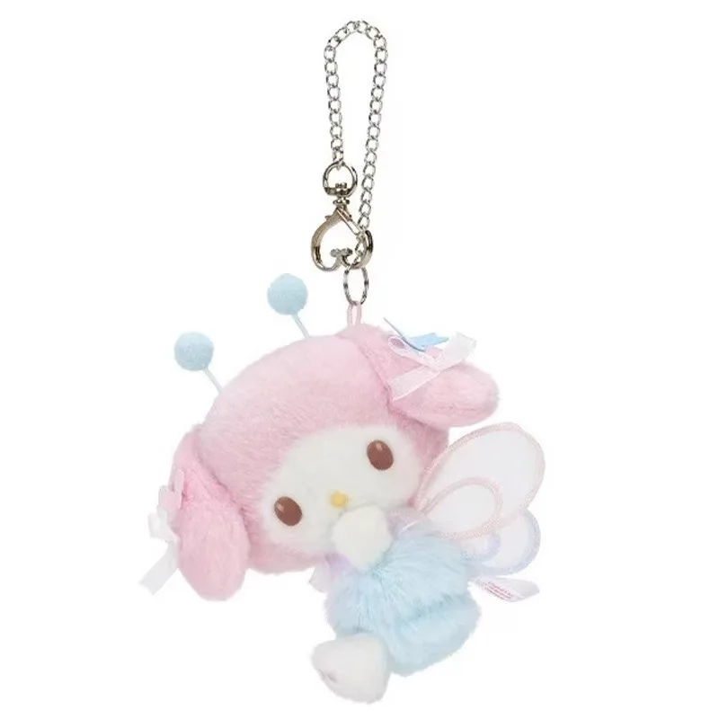 Sanrio Kuromi My Melody Kawaii การ์ตูนของเล่นตุ๊กตาพวงกุญแจ Cinnamoroll Hello Kitty กระเป๋าเป้สะพายหลังจี้ตกแต่งสาววันหยุดของขวัญ