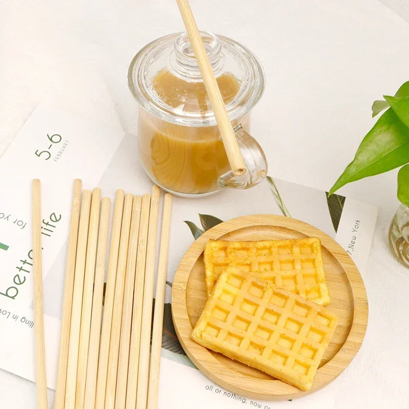 Bamboo Straws Cocktail Drinking Resuable Straw Party Wedding Kitchen Tableware Supplies Drink Milk Juice Milk Tea Cola Straws