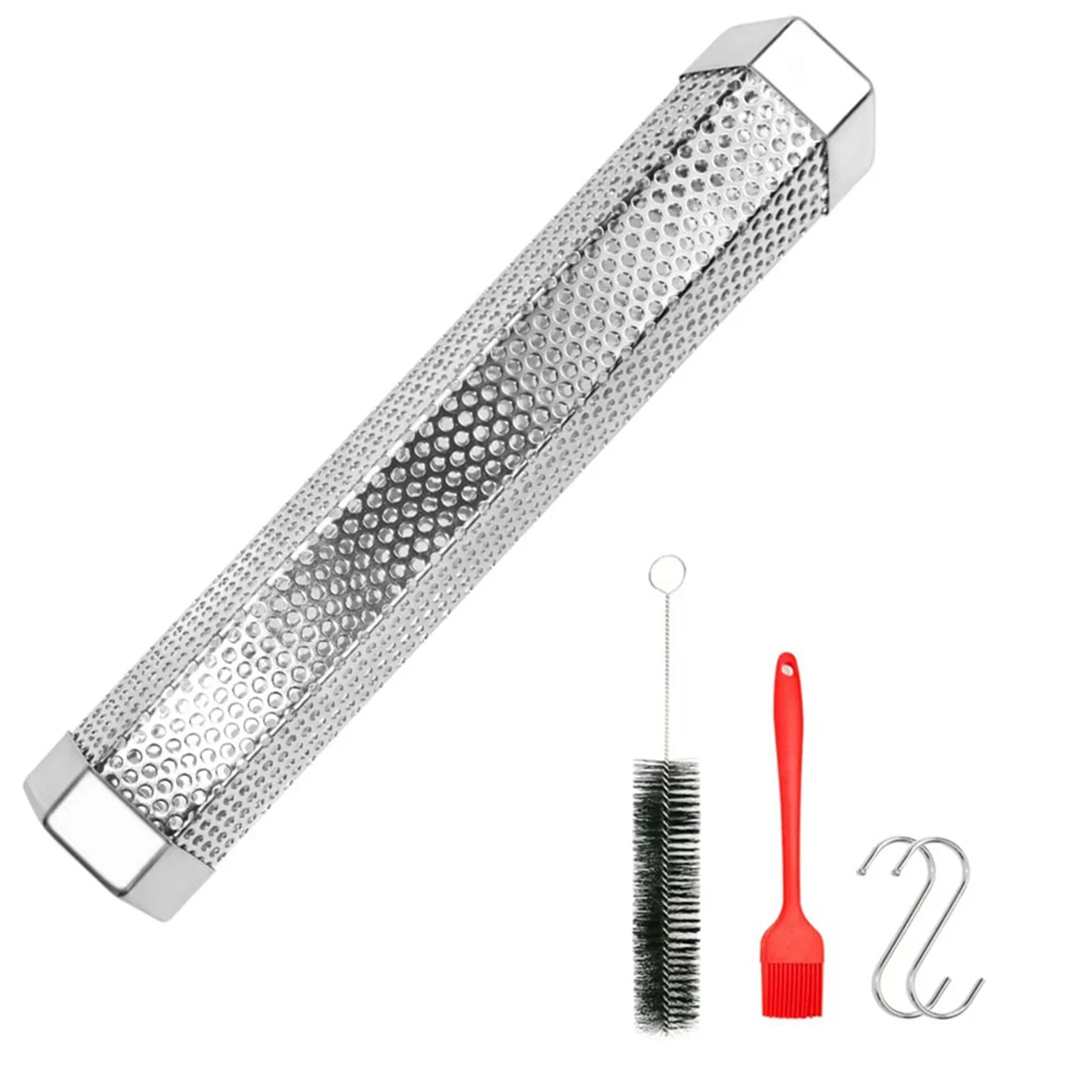 

ONCE 12 in Pellet Smoker Tube Set 5 Hour Smoke Tube Generator for Hot Cold Smoking Grill Made of Heavy Duty Stainless Steel
