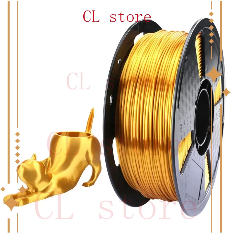 

Silky TPU Filament Gold 1.75mm 1KG 3D Printing Materials Silk TPU Filament 3D Printer 57D