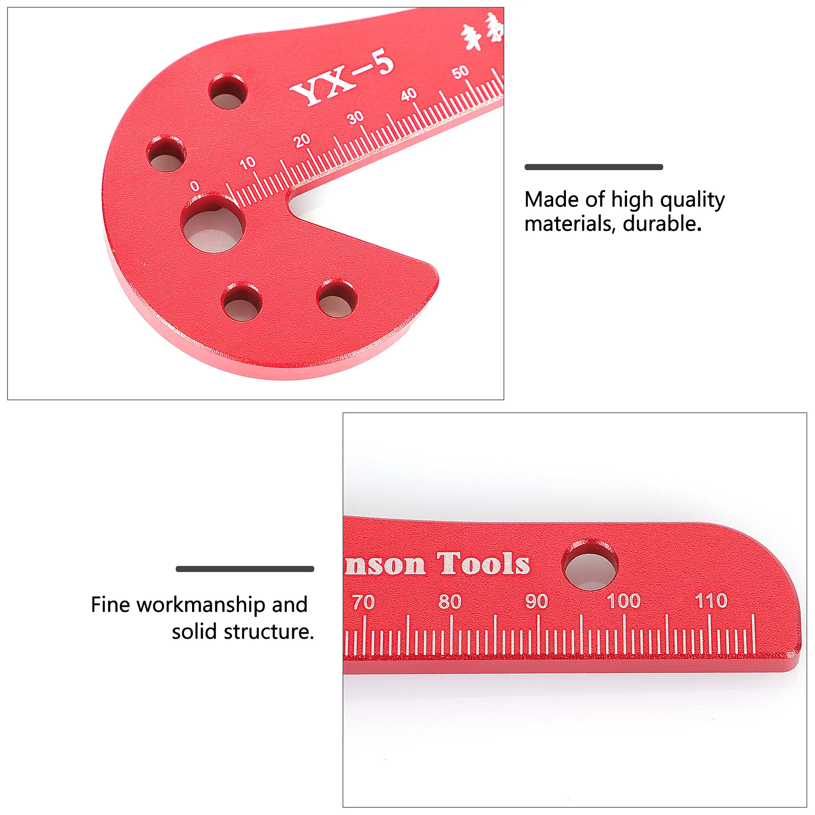 Woodworking Center Scribe Aluminum Alloy Cnc Precision Ruler For Circle Center Finding 45 Degree Angle Marking Gauge Tool