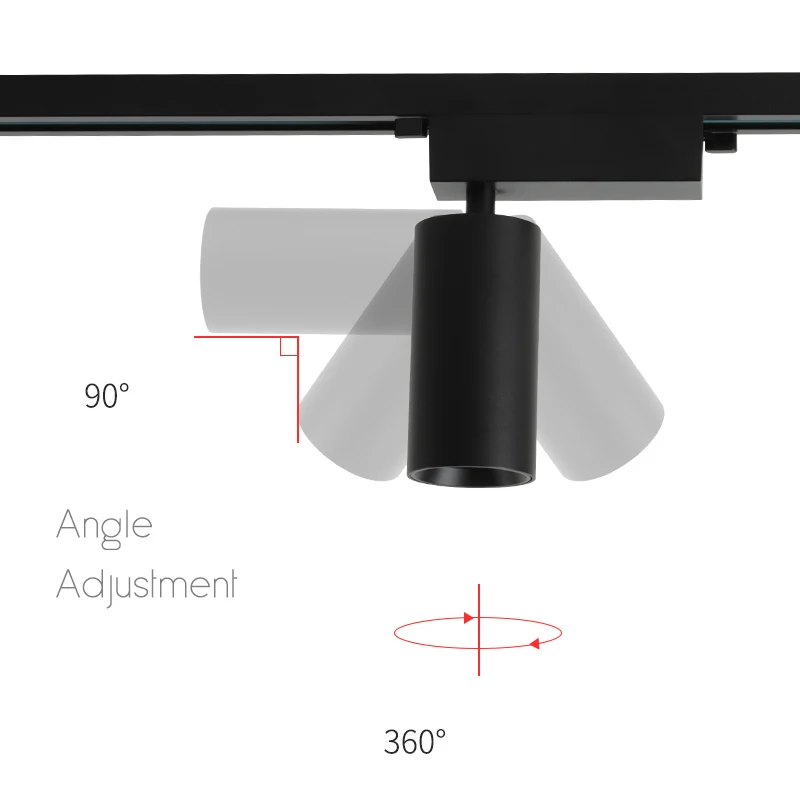 Imagem -04 - Brgt Led Faixa de Luz Conjunto Completo Trilhos Lâmpada Mini Spotlight Alumínio Branco Preto Foco do Teto Pequeno para Casa Parede Fundo Quarto